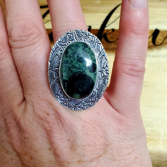 New Kambaba Jasper 925 Silver Ring. - Picture 5 of 6